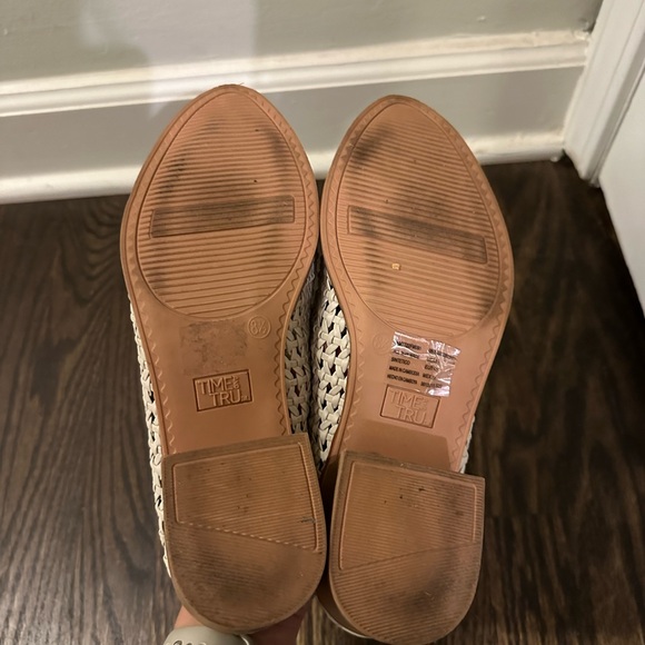 Time and Tru Woven Block Heel Mules - Ivory - Womens 8.5 - Picture 6 of 7